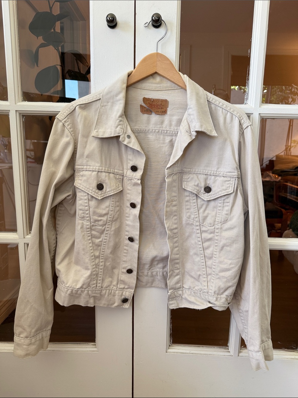 Vintage 70's Levis Denim Jacket WPL423 Off White Color